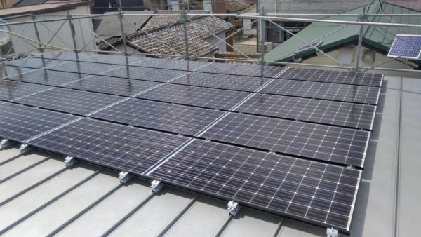 和歌山市にて太陽光パネルの設置をしました